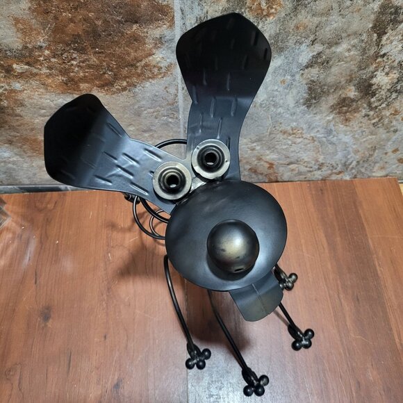 Metal Dog Wine Bottle Holder Floppy Eared Wagging Tail Decorative Puppy - Picture 6 of 12
